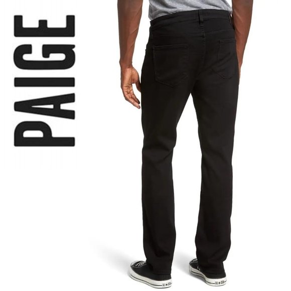 Federal Slim Straight Leg Jeans PAIGE Black 29 - Picture 3 of 9